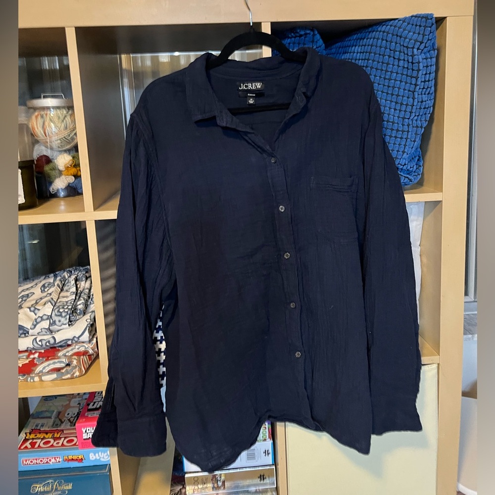 Gauzy Cotton Button Down